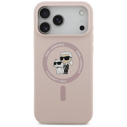 Futrola MagSafe za Apple iPhone 17 Pro Max, Karl Lagerfeld, Ring Karl & Choupette, Roze