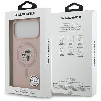 Futrola MagSafe za Apple iPhone 17 Pro Max, Karl Lagerfeld, Ring Karl & Choupette, Roze