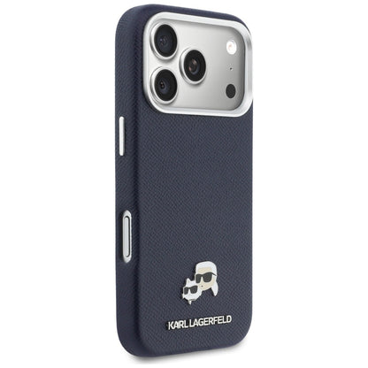 Futrola MagSafe za Apple iPhone 17 Pro Max, Karl Lagerfeld, Saffiano Karl & Choupette Pins, Plava
