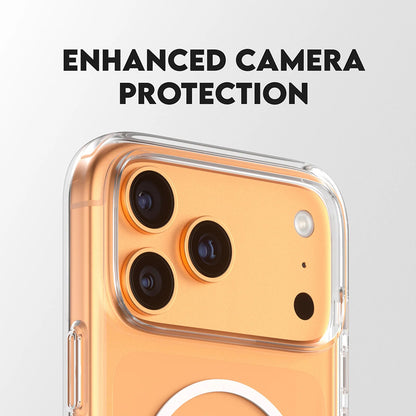 Futrola MagSafe za Apple iPhone 17 Pro Max, PanzerGlass, Care Feature Kickstand, Transparentna Bela