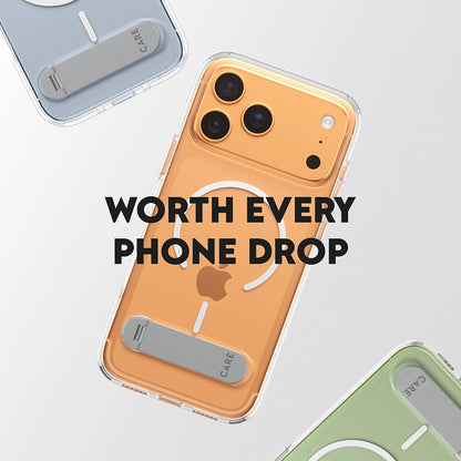 Futrola MagSafe za Apple iPhone 17 Pro Max, PanzerGlass, Care Feature Kickstand, Transparentna Bela