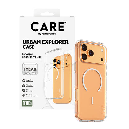 Futrola MagSafe za Apple iPhone 17 Pro Max, PanzerGlass, Care Urban Explorer, Transparentna Bela
