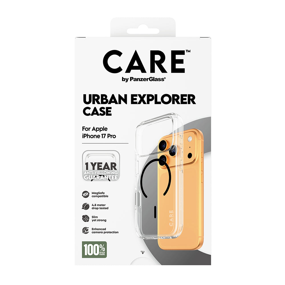 Futrola MagSafe za Apple iPhone 17 Pro Max, PanzerGlass, Care Urban Explorer, Crna Transparentna