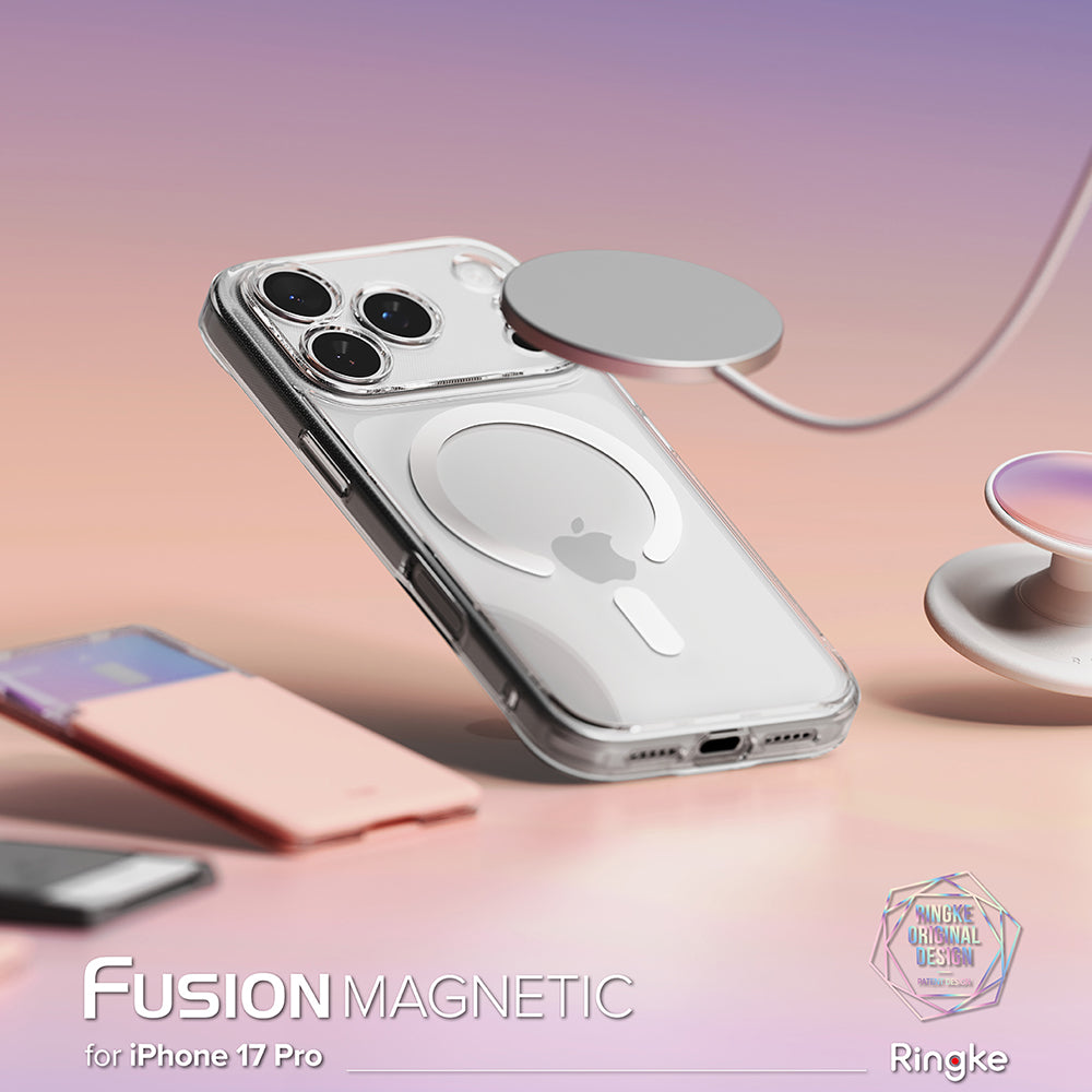Futrola MagSafe za Apple iPhone 17 Pro Max, Ringke, Fusion, Mat Transparent