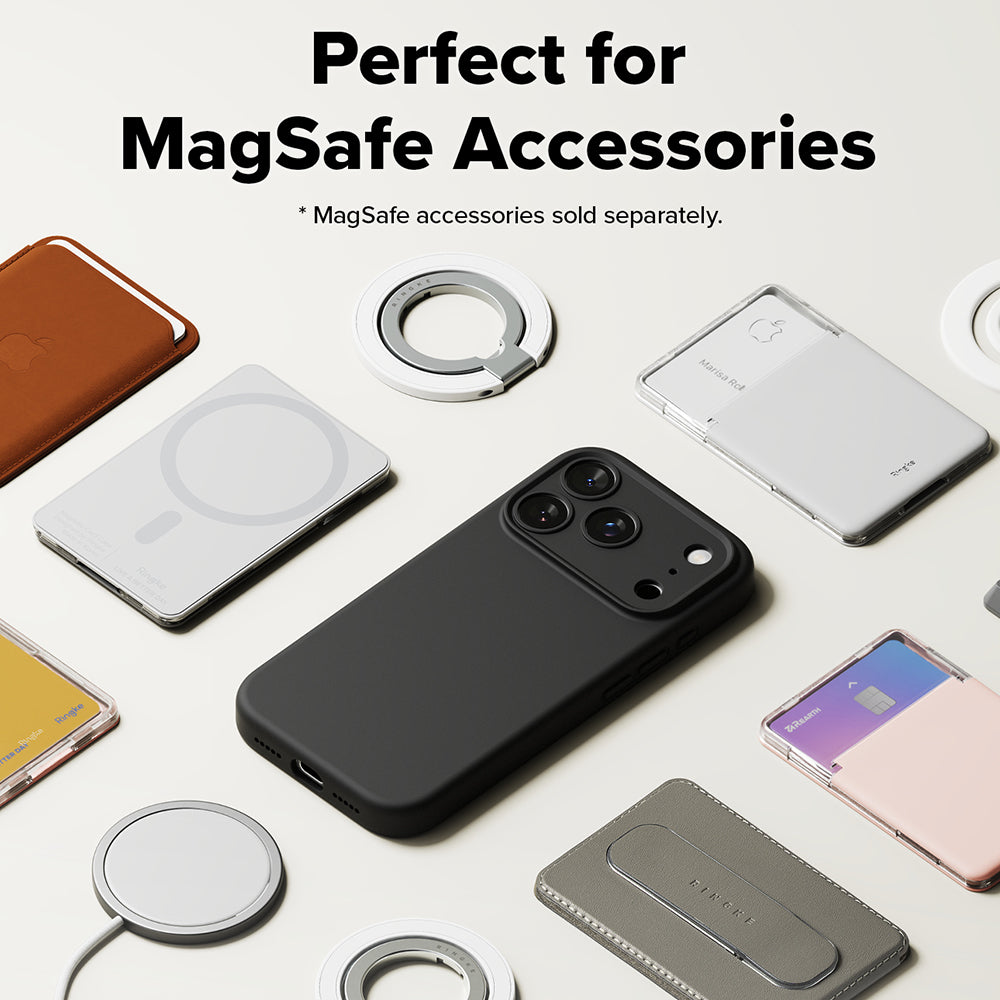 Futrola MagSafe za Apple iPhone 17 Pro Max, Ringke, Silikon, Crna