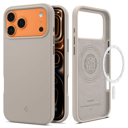 Futrola MagSafe za Apple iPhone 17 Pro Max, Spigen, Silicone Fit, Krem