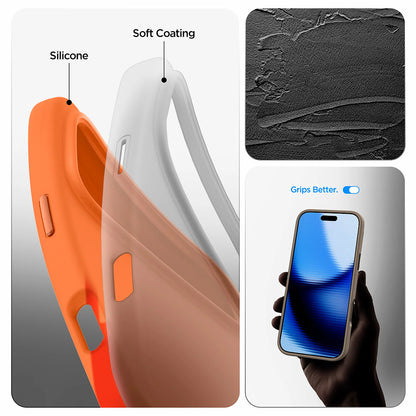 MagSafe futrola za Apple iPhone 17 Pro Max, Spigen, Silicone Fit, Narandžasta