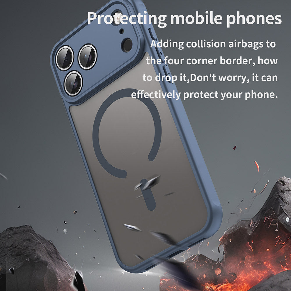 Futrola MagSafe za Apple iPhone 17 Pro Max, Techsuit, HaloFrost II, Tamnoplava