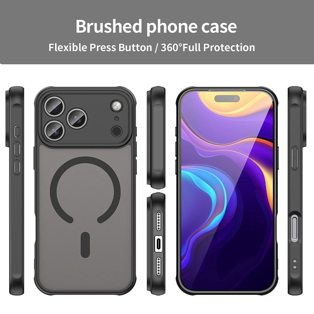 Futrola MagSafe za Apple iPhone 17 Pro Max, Techsuit, HaloFrost II, Crna