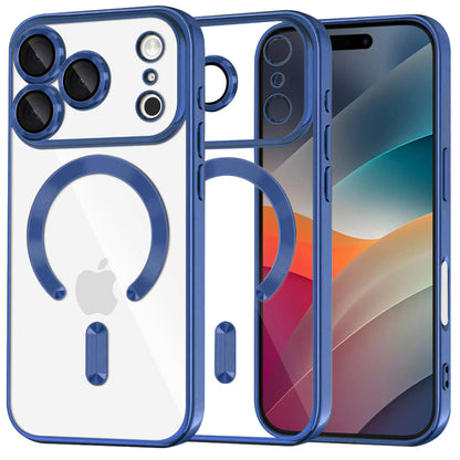 Husa MagSafe za Apple iPhone 17 Pro Max, Techsuit, Luxury Crystal, Plava