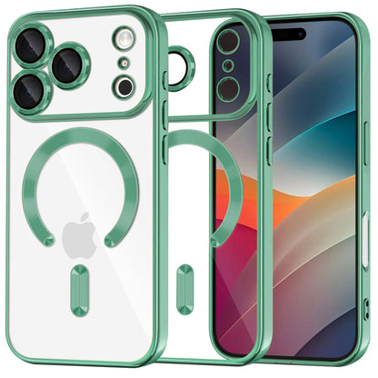 Futrola MagSafe za Apple iPhone 17 Pro Max, Techsuit, Luxury Crystal, Svijetlo Zelena