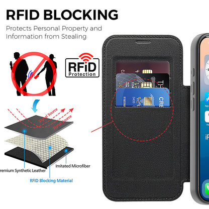 Futrola MagSafe za Apple iPhone 17 Pro Max, Techsuit, SmartMag Book, Roze