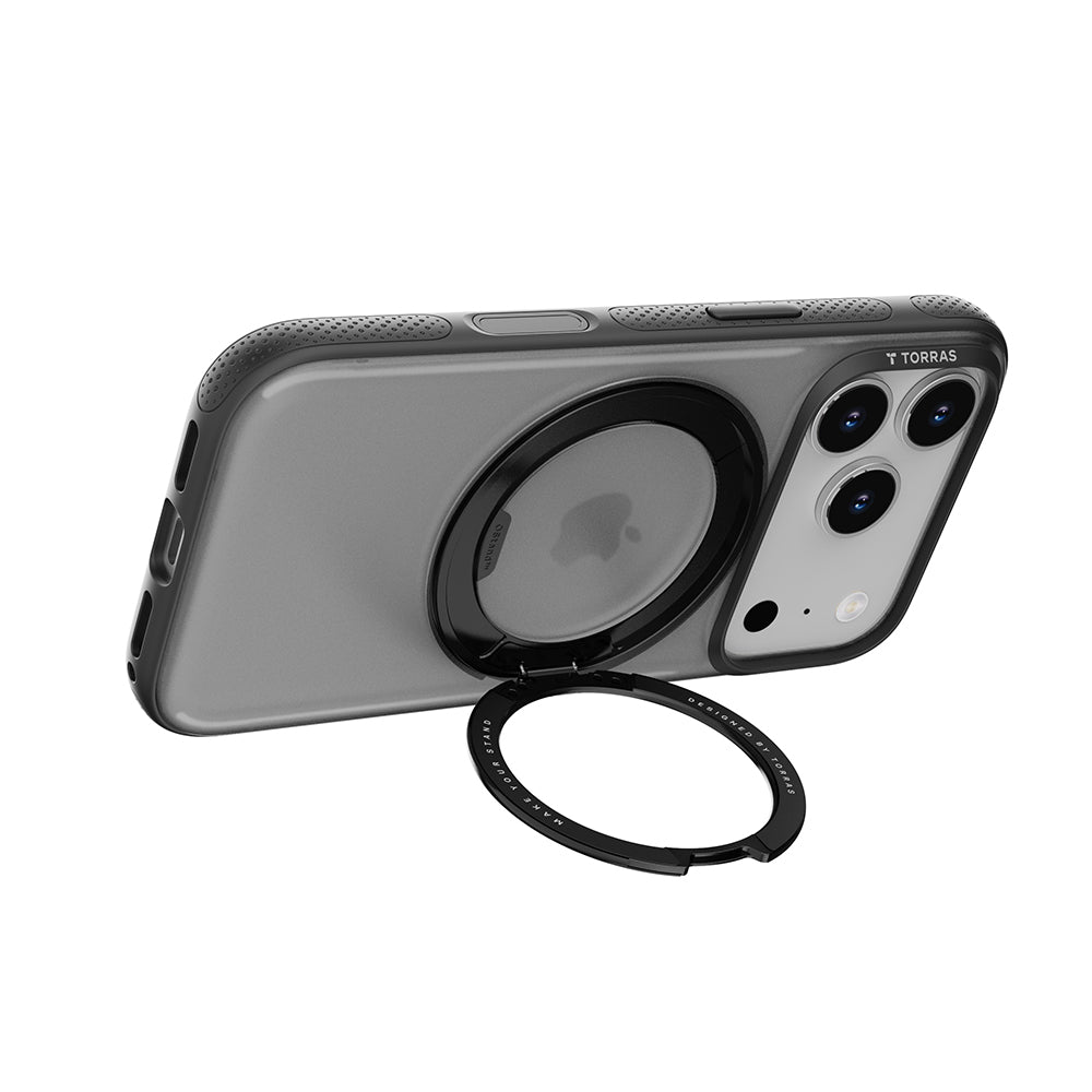 Husa MagSafe za Apple iPhone 17 Pro Max, Torras, Ostand R Fitness, Crna