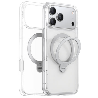 Futrola MagSafe za Apple iPhone 17 Pro Max, Torras, Ostand Spin, Transparentna