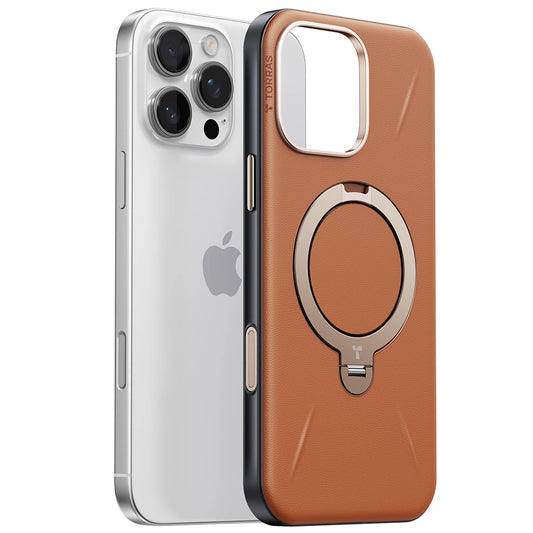 Futrola MagSafe za Apple iPhone 17 Pro Max, Torras, QPRO Leather, Braon