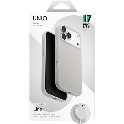 Futrola MagSafe za Apple iPhone 17 Pro Max, UNIQ, Lino MagClick, Siva