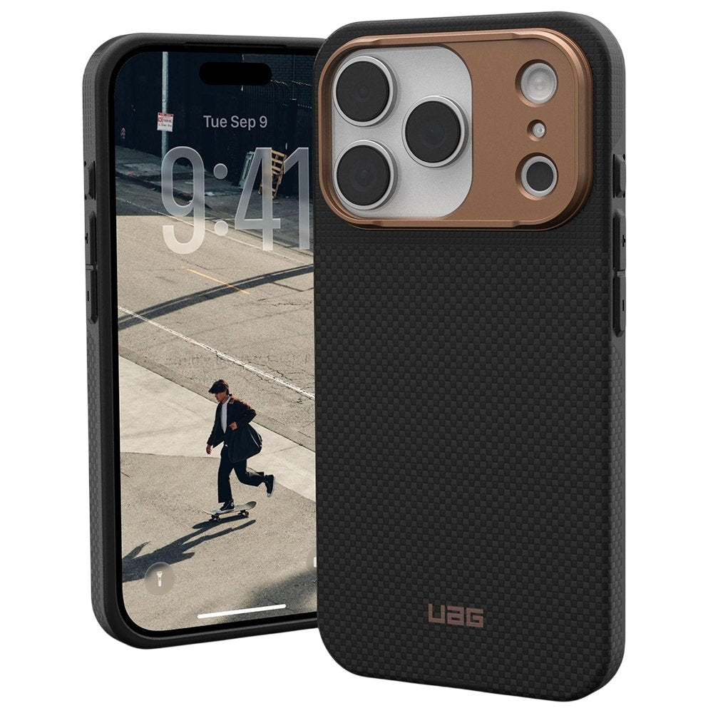MagSafe futrola za Apple iPhone 17 Pro Max, Urban Armor Gear, Fibr Armr, Crna Bronzana