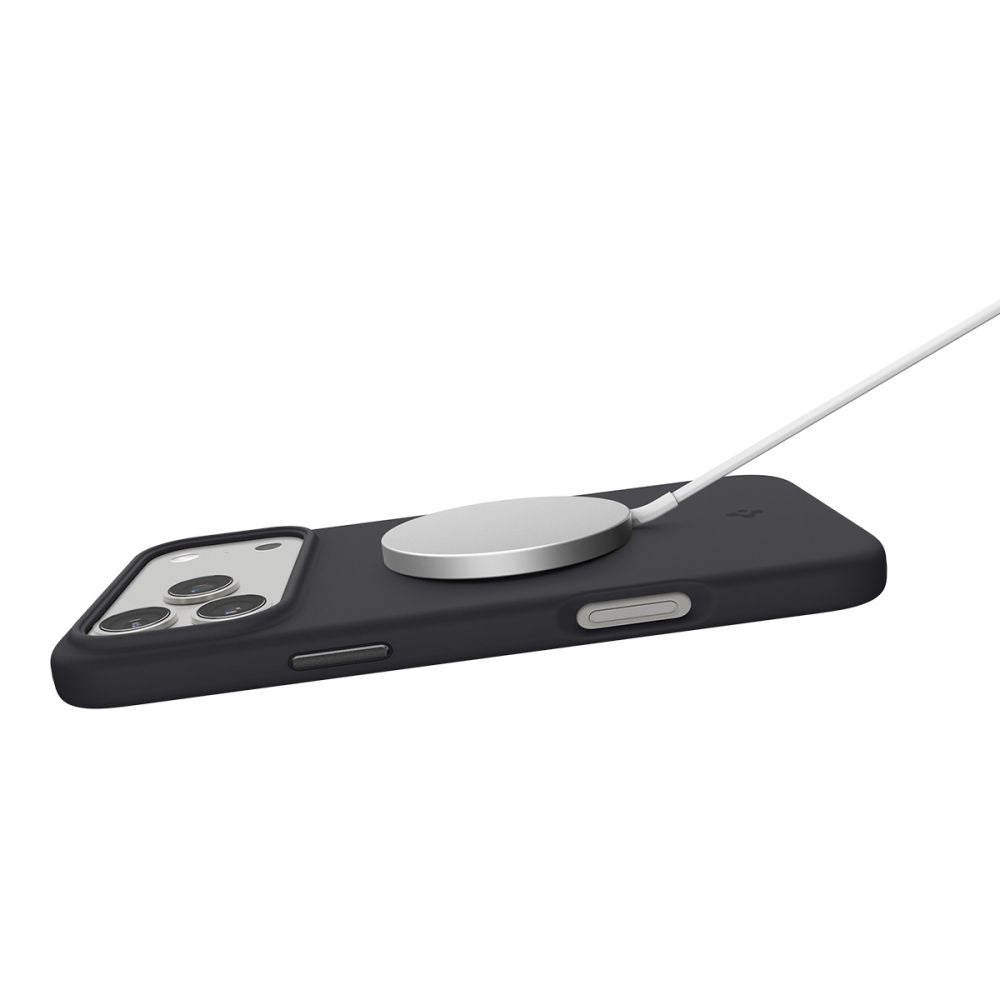 Futrola MagSafe za Apple iPhone 17 Pro, Spigen, Silicone Fit, Crna
