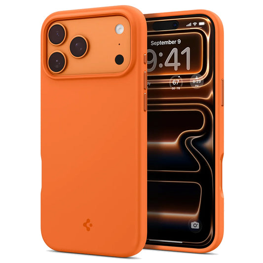 Futrola MagSafe za Apple iPhone 17 Pro, Spigen, Silicone Fit, Narandžasta ACS11379