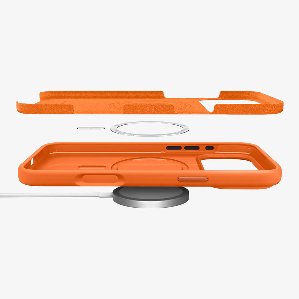 Futrola MagSafe za Apple iPhone 17 Pro, Spigen, Silicone Fit, Narandžasta ACS11379