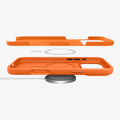 Futrola MagSafe za Apple iPhone 17 Pro, Spigen, Silicone Fit, Narandžasta ACS11379