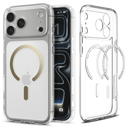 Futrola MagSafe za Apple iPhone 17 Pro, Spigen, Ultra Hybrid, Zlatno Transparentna
