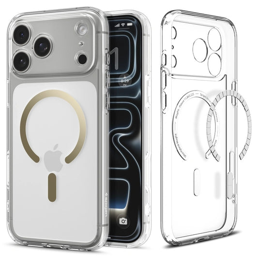 Futrola MagSafe za Apple iPhone 17 Pro, Spigen, Ultra Hybrid, Zlatno Transparentna