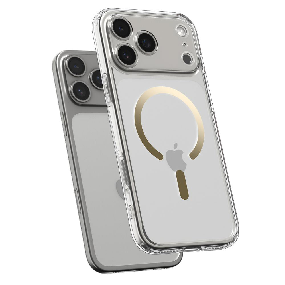 Futrola MagSafe za Apple iPhone 17 Pro, Spigen, Ultra Hybrid, Zlatno Transparentna
