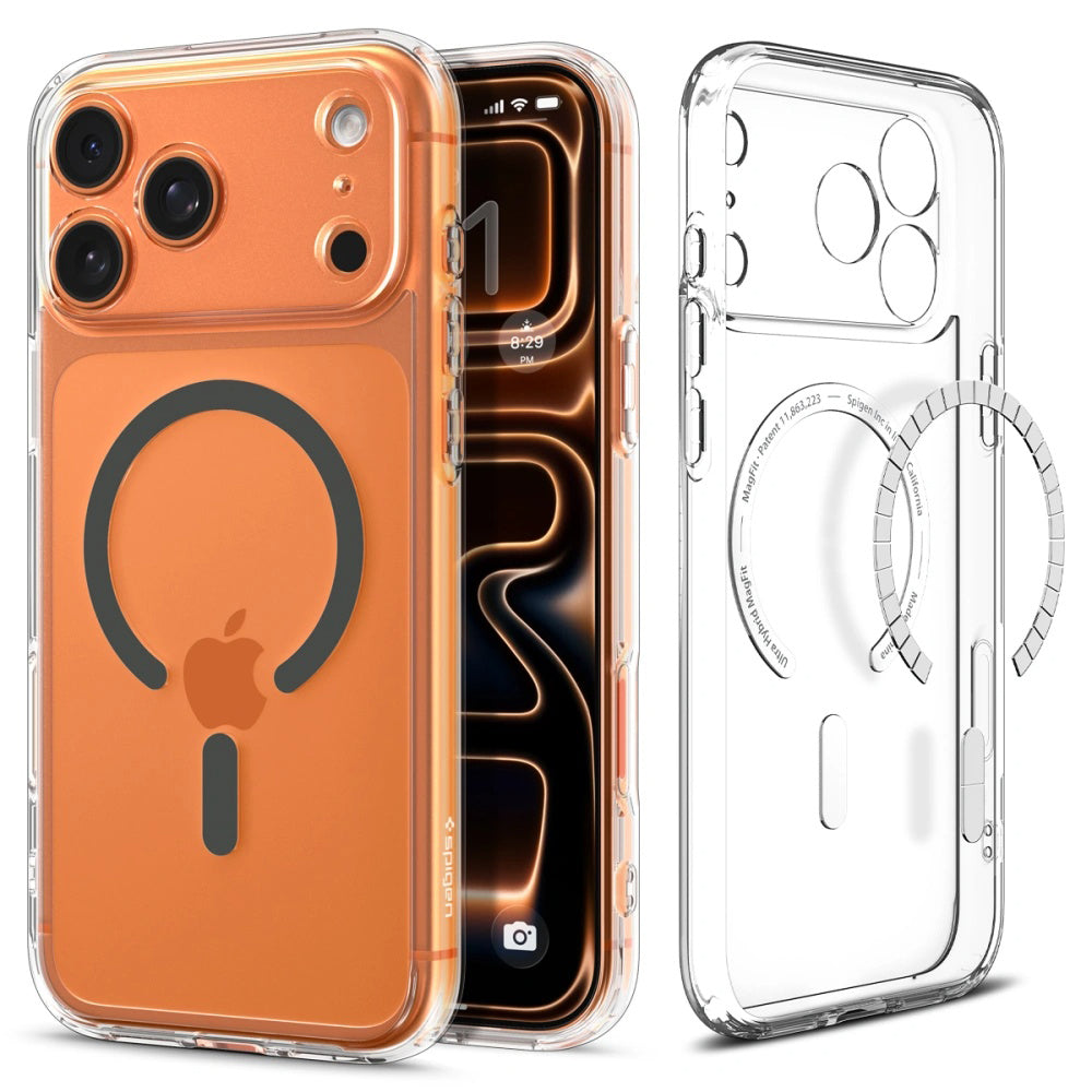 Futrola MagSafe za Apple iPhone 17 Pro, Spigen, Ultra Hybrid, Siva