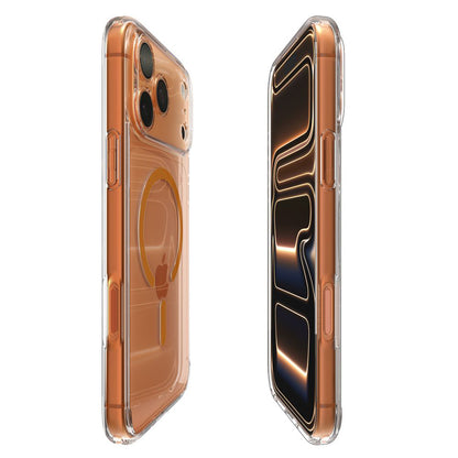 Husa MagSafe za Apple iPhone 17 Pro, Spigen, Ultra Hybrid, Transparentna Narandžasta ACS11112