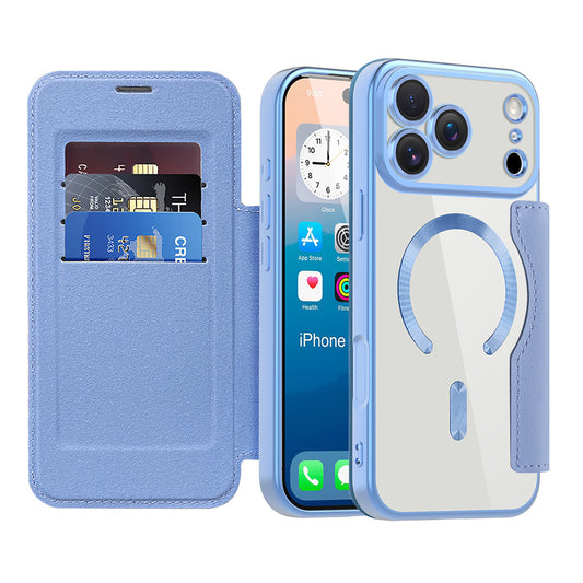 Futrola MagSafe za Apple iPhone 17 Pro, Techsuit, SmartMag Book, Plava