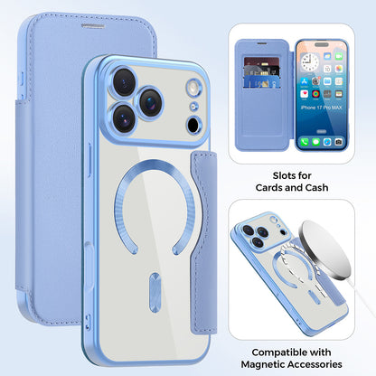 Futrola MagSafe za Apple iPhone 17 Pro, Techsuit, SmartMag Book, Plava