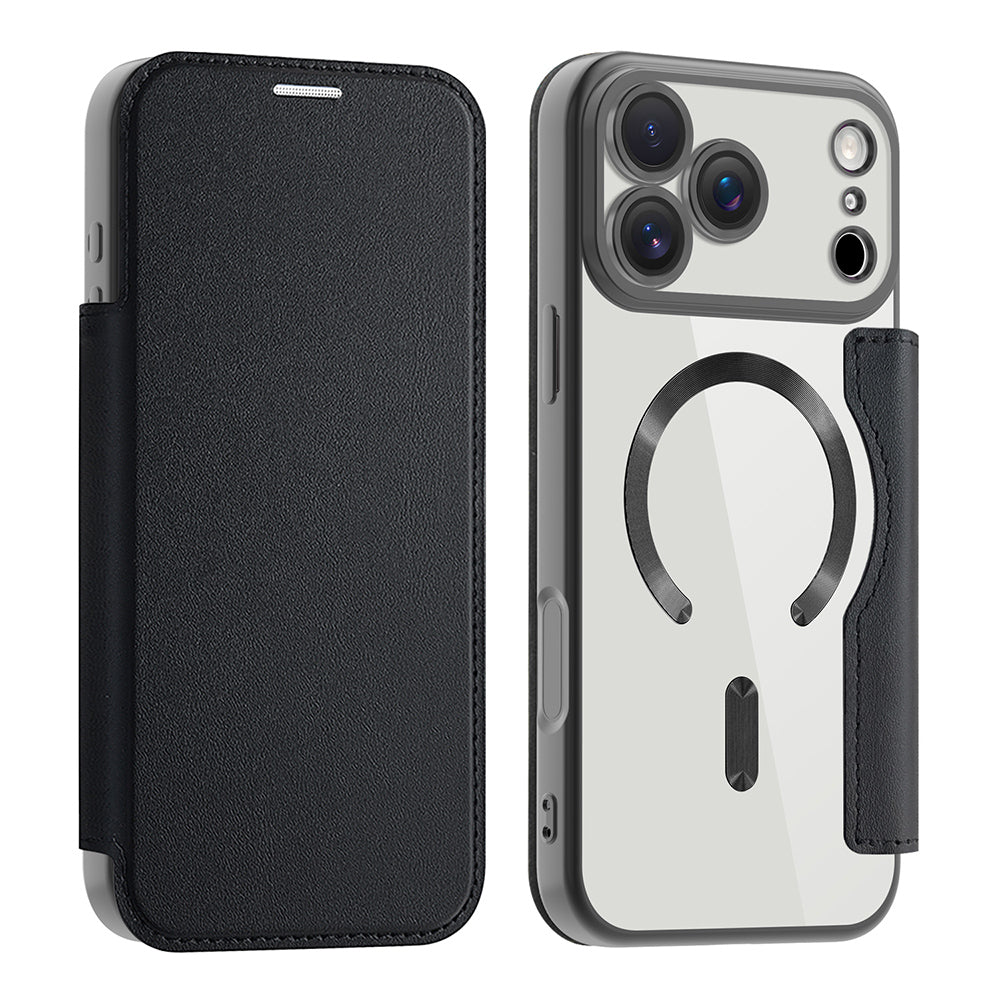 Futrola MagSafe za Apple iPhone 17 Pro, Techsuit, SmartMag Book, Crna