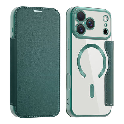 Futrola MagSafe za Apple iPhone 17 Pro, Techsuit, SmartMag Book, Zelena