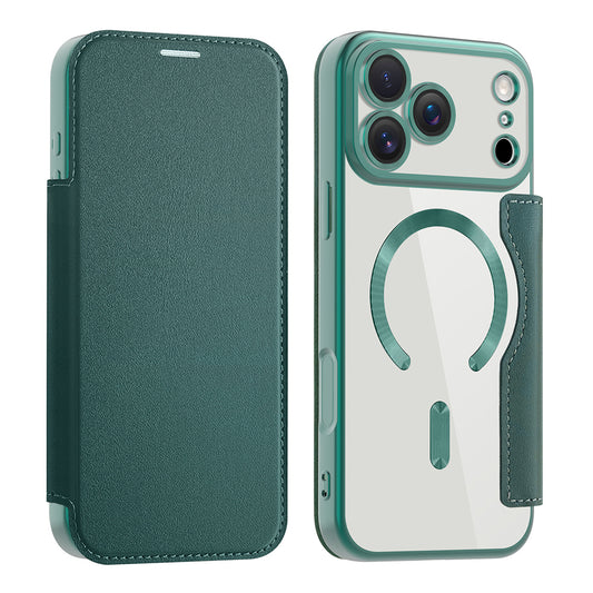 Futrola MagSafe za Apple iPhone 17 Pro, Techsuit, SmartMag Book, Zelena