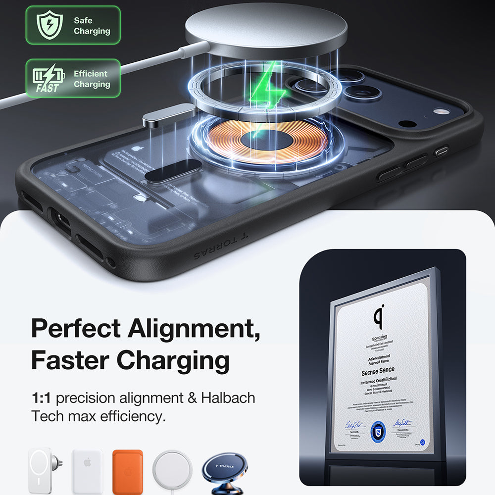 Futrola MagSafe za Apple iPhone 17 Pro, Torras, Guardian, Crna