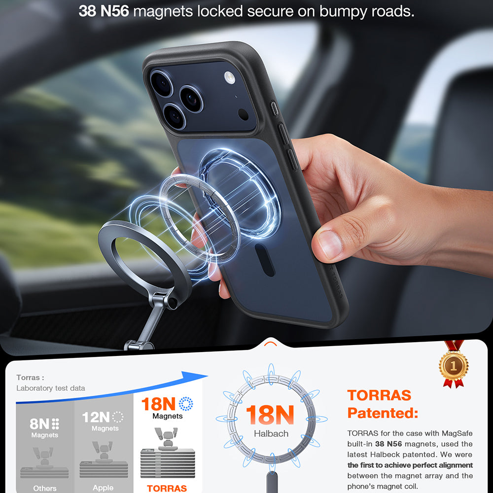 Futrola MagSafe za Apple iPhone 17 Pro, Torras, Guardian, Crna