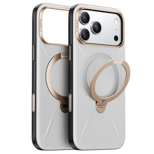 Futrola MagSafe za Apple iPhone 17 Pro, Torras, QPRO Leather, Siva