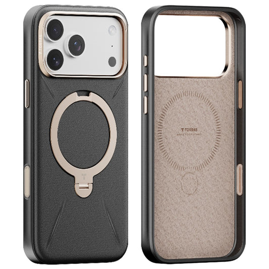 Futrola MagSafe za Apple iPhone 17 Pro, Torras, QPRO Leather, Crna