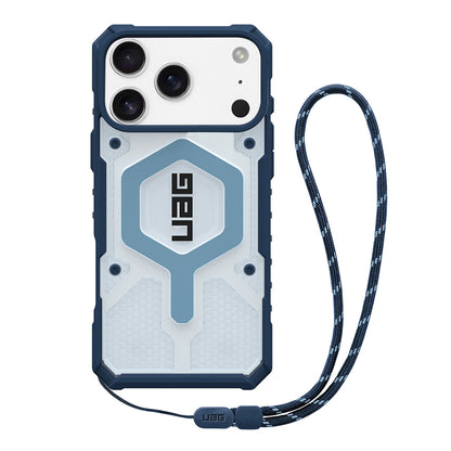 Futrola MagSafe za Apple iPhone 17 Pro, Urban Armor Gear, Pathfinder Clear with Lanyard, Plava