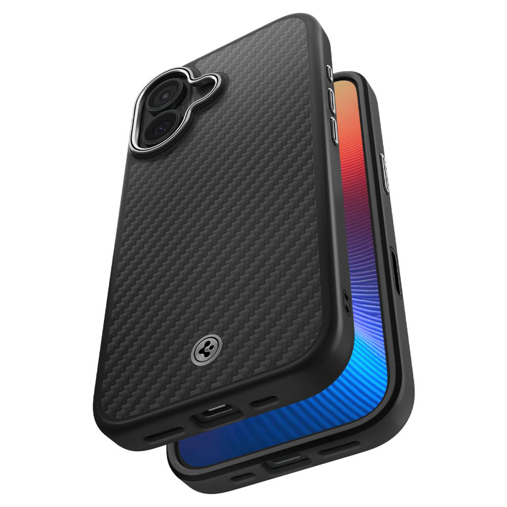 Husa MagSafe za Apple iPhone 17, Spigen, Enzo Aramid T, Crno Srebrna