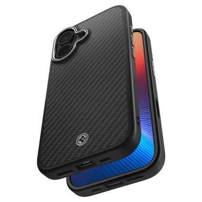 Husa MagSafe za Apple iPhone 17, Spigen, Enzo Aramid T, Crno Srebrna