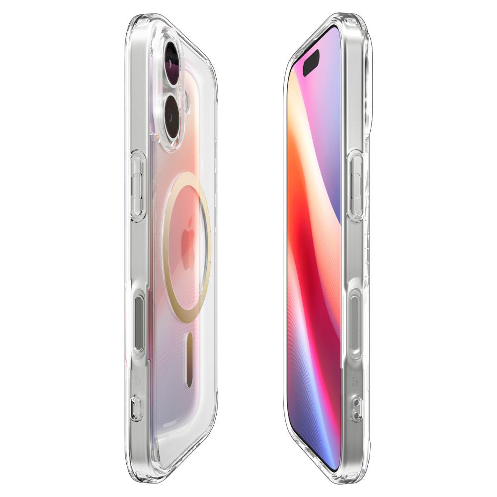 Futrola MagSafe za Apple iPhone 17, Spigen, Ultra Hybrid, Zlatno Transparentna