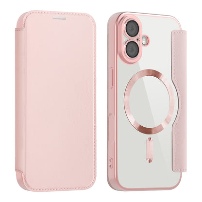 Futrola MagSafe za Apple iPhone 17, Techsuit, SmartMag Book, Roze