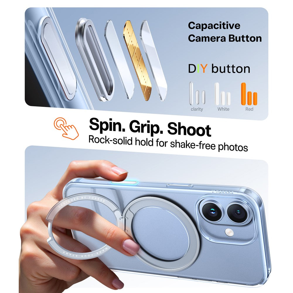 Futrola MagSafe za Apple iPhone 17, Torras, Ostand Pro, Transparenta