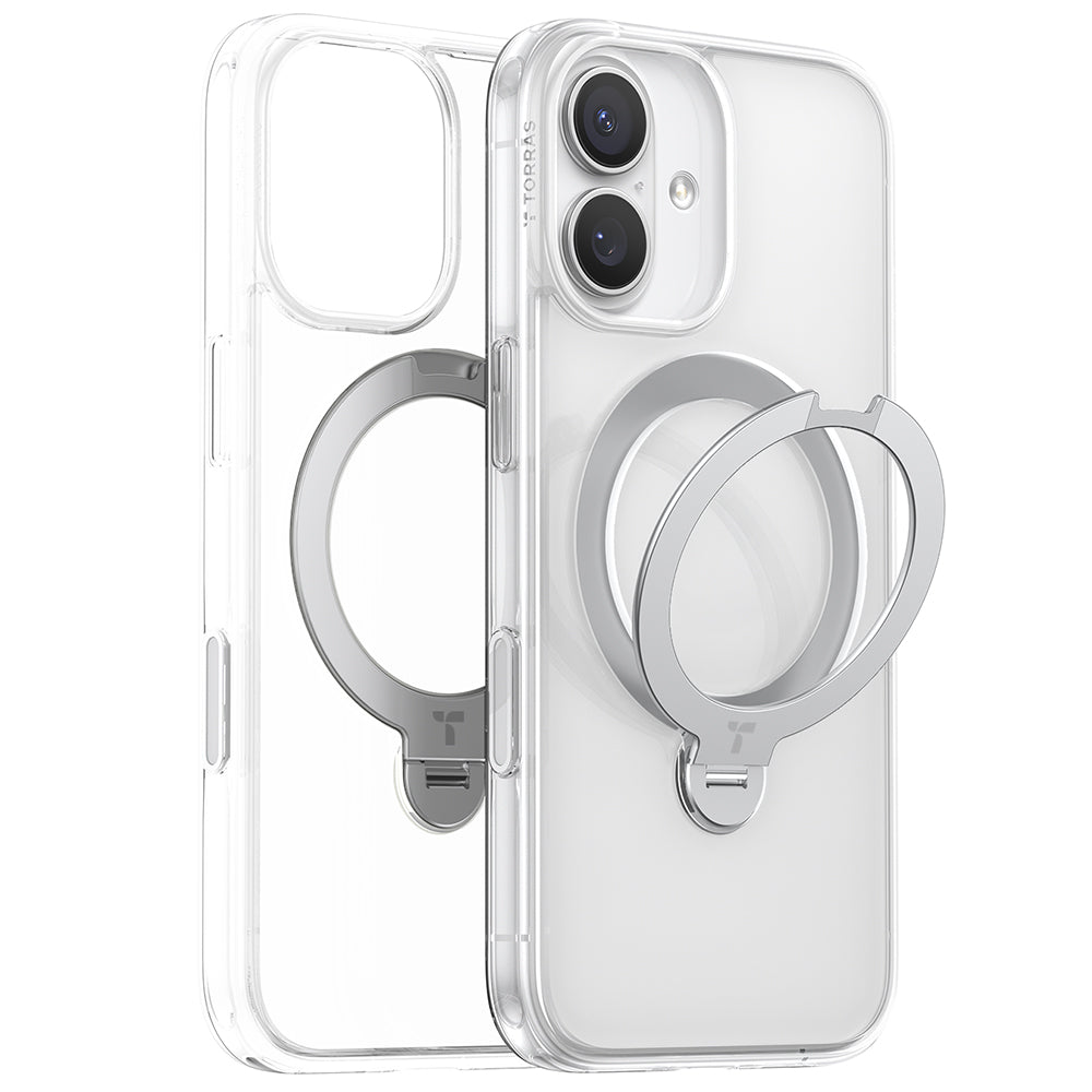 Futrola MagSafe za Apple iPhone 17, Torras, Ostand Spin, Transparenta