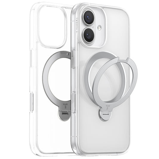 Futrola MagSafe za Apple iPhone 17, Torras, Ostand Spin, Transparenta