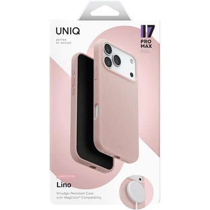 Futrola MagSafe za Apple iPhone 17, UNIQ, Lino MagClick, Roze