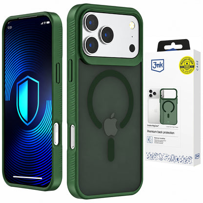 MagSafe maska za Apple iPhone 18 Pro / 17 Pro, 3MK, Smoke MagCase, zelena