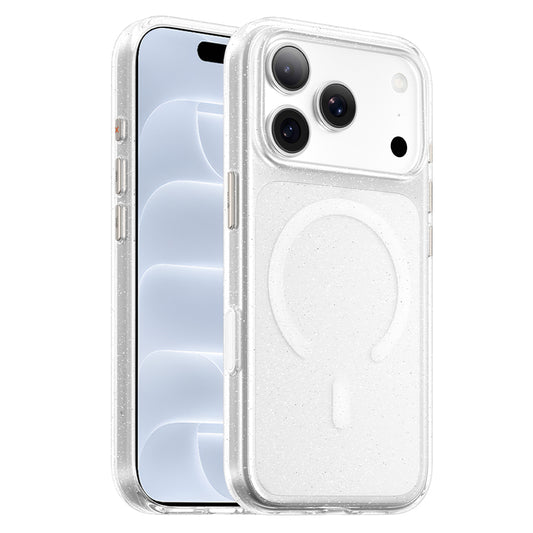 MagSafe maska za Apple iPhone 18 Pro / 17 Pro, Blueo, Crystal Pro Anti-Drop Glitter, providna